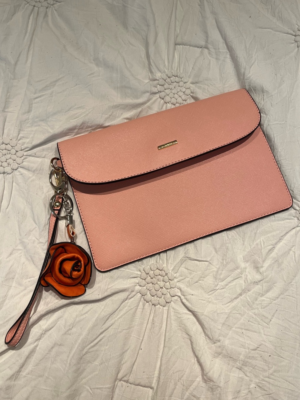 like new leather wristlet & bag charm bundle